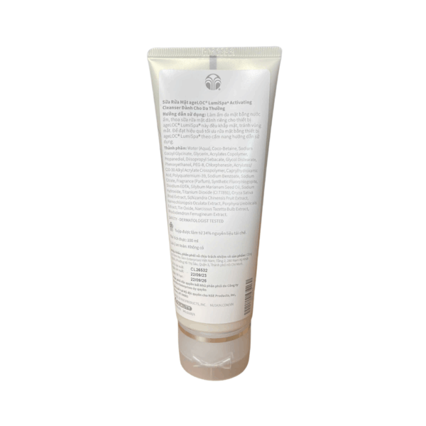 Sữa rửa mặt dành cho da thường/ da hỗn hợp ageLOC LumiSpa® Activating Cleanser Nu skin(100ML) - Hình ảnh 2